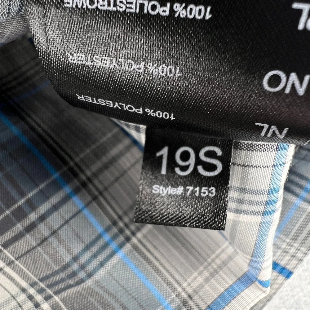 KUHL Response Button Shirt Men XL Gray Blue Plaid Short Sleeve Outdoor Hike GORP - Picture 11 of 12